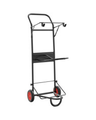 Chariot à selle pliable acier noir | Mobilier & Déco
