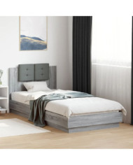 Cadre de lit sans matelas sonoma gris 90x200 cm | Mobilier & Déco
