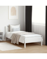 Cadre de lit sans matelas blanc 90x190 cm bois de pin massif | Mobilier & Déco