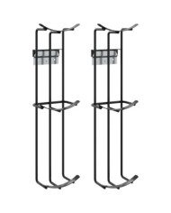 Support de gobelet de saut de baril 2 pcs noir acier | Mobilier & Déco