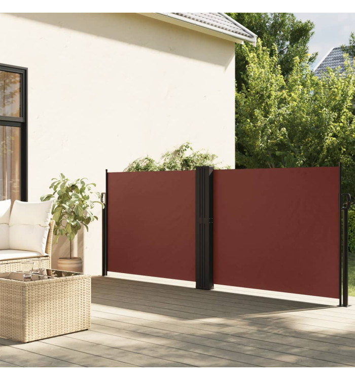 Auvent latéral rétractable marron 140x1200 cm | Mobilier & Déco