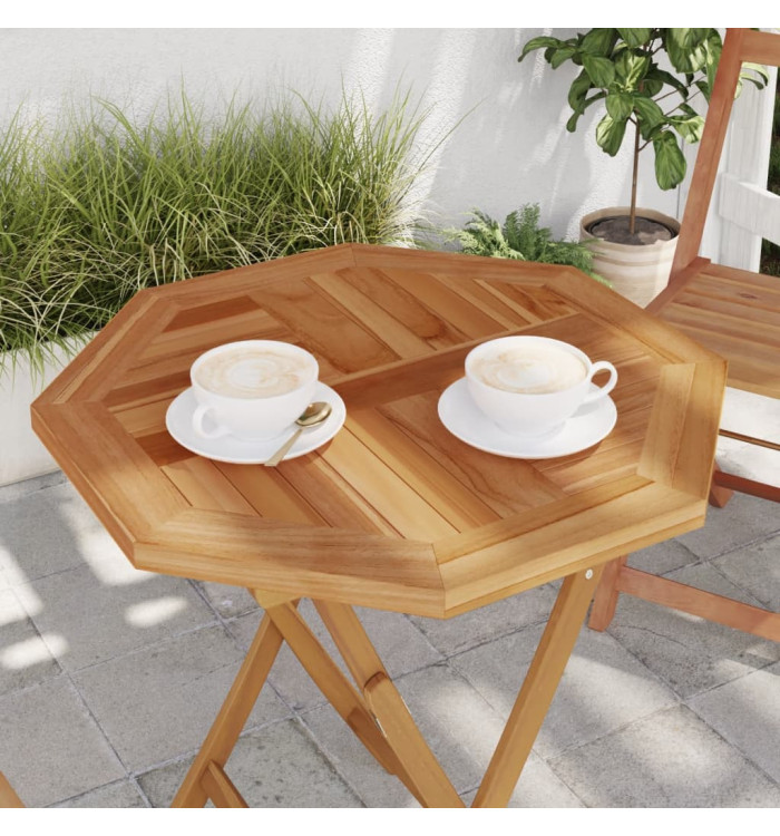Dessus de table 60x60x2,5 cm octogonal bois de teck massif | Mobilier & Déco