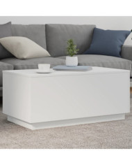 Table basse avec lumières LED blanc 90x50x40 cm | Mobilier & Déco