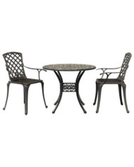 Ensemble de bistrot 3 pcs bronze aluminium coulé | Mobilier & Déco