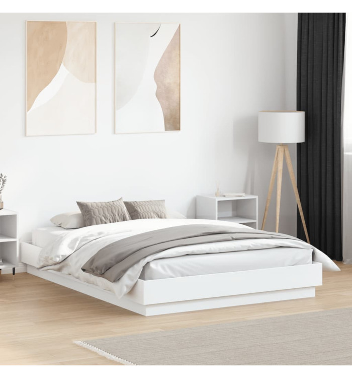 Cadre de lit sans matelas blanc 135x190 cm | Mobilier & Déco