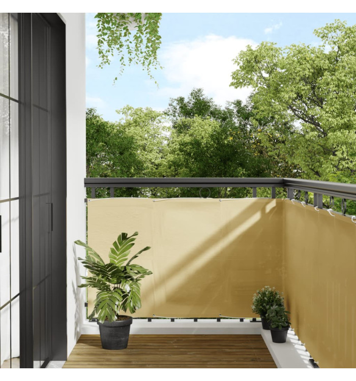 Écran de balcon sable 90x700 cm 100% polyester oxford | Mobilier & Déco