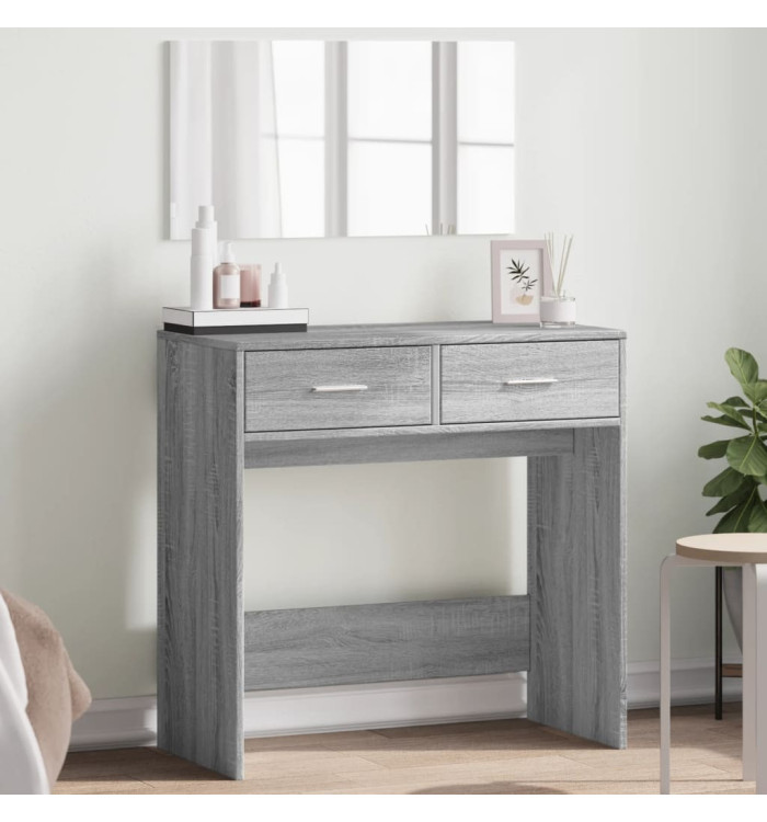 Coiffeuse avec miroir sonoma gris 80x39x80 cm | Mobilier & Déco