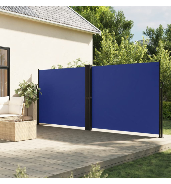 Auvent latéral rétractable bleu 180x1000 cm | Mobilier & Déco