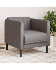 Fauteuil taupe tissu | Mobilier & Déco