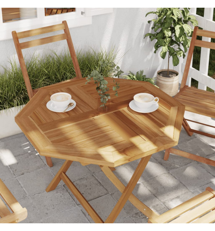 Dessus de table 80x80x2,5 cm octogonal bois de teck massif | Mobilier & Déco