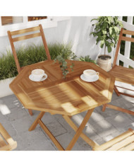 Dessus de table 80x80x2,5 cm octogonal bois de teck massif | Mobilier & Déco