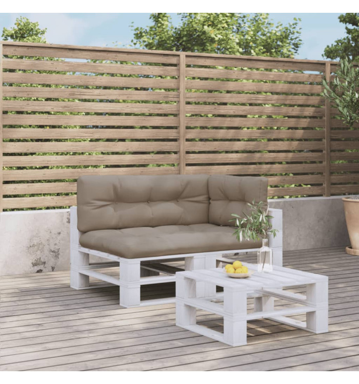 Coussins de palette lot de 3 taupe tissu | Mobilier & Déco