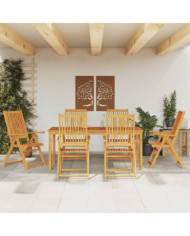 Ensemble à manger de jardin 7 pcs Bois d'acacia solide | Mobilier & Déco
