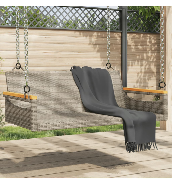 Balancelle gris 109x62x40 cm résine tressée | Mobilier & Déco
