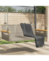 Balancelle gris 109x62x40 cm résine tressée | Mobilier & Déco