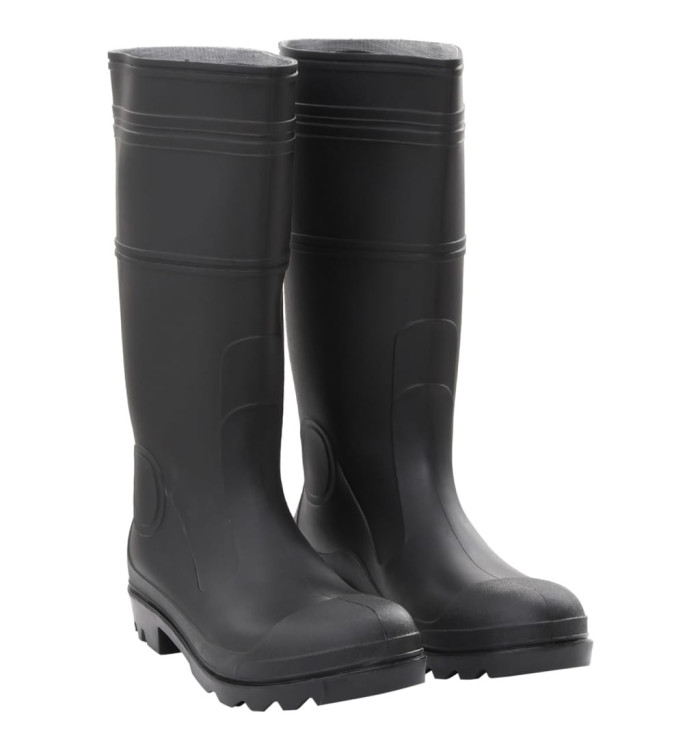 Bottes de pluie noir taille 45 PVC | Mobilier & Déco