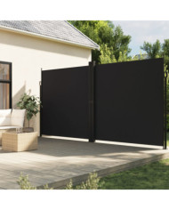Auvent latéral rétractable noir 200x1000 cm | Mobilier & Déco