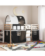 Lit superposé sans matelas 80x200 cm bois de pin massif | Mobilier & Déco