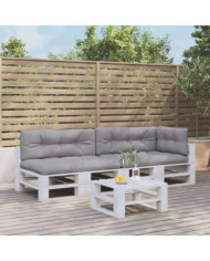 Coussins de palette lot de 5 gris tissu | Mobilier & Déco