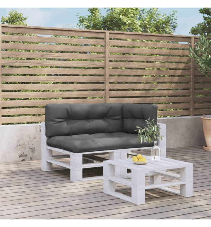 Coussins de palette lot de 3 anthracite tissu | Mobilier & Déco