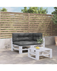 Coussins de palette lot de 3 anthracite tissu | Mobilier & Déco