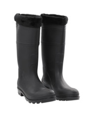 Bottes de pluie avec chaussettes amovibles noir taille 46 PVC | Mobilier & Déco