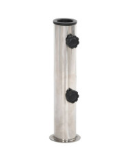 Base de parasol pour mât Ø38/48 mm argenté inox | Mobilier & Déco