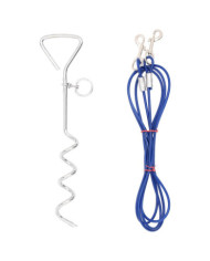 Câble d'attache pour chien avec piquet de sol 5 m | Mobilier & Déco