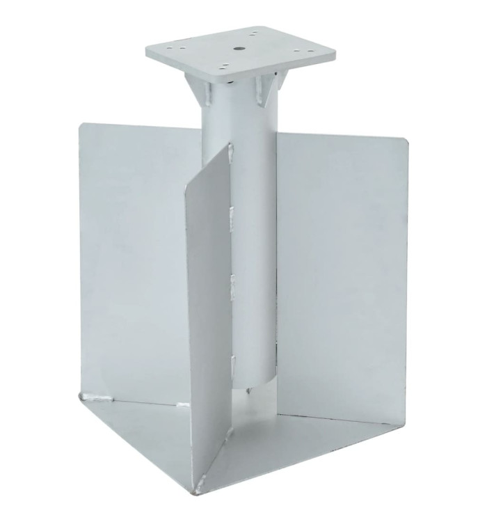 Base de parasol enterré argenté 27,5x27,5x45 cm acier | Mobilier & Déco