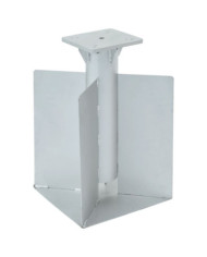 Base de parasol enterré argenté 27,5x27,5x45 cm acier | Mobilier & Déco