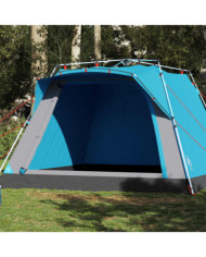 Tente de camping cabine 4 personnes bleu libération rapide | Mobilier & Déco