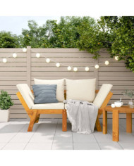 Banc de jardin avec coussins 2 en 1 bois d'acacia massif | Mobilier & Déco
