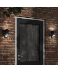 Appliques murales d'extérieur avec capteurs 2 pcs noir | Mobilier & Déco