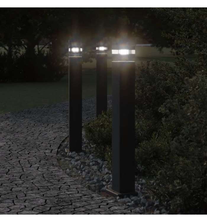 Lampadaire d'extérieur noir 80 cm aluminium | Mobilier & Déco