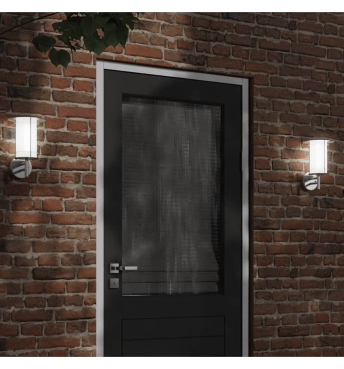 Applique murale d'extérieur argenté acier inoxydable | Mobilier & Déco