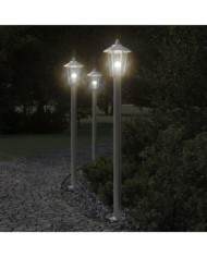 Lampadaire d'extérieur argenté 120 cm acier inoxydable | Mobilier & Déco