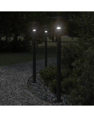 Lampadaire d'extérieur noir 100 cm acier inoxydable | Mobilier & Déco