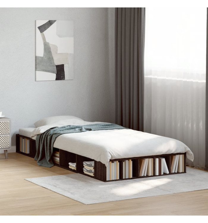 Cadre de lit sans matelas chêne marron 90x200 cm | Mobilier & Déco
