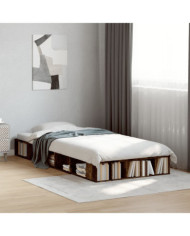 Cadre de lit sans matelas chêne fumé 90x200 cm | Mobilier & Déco