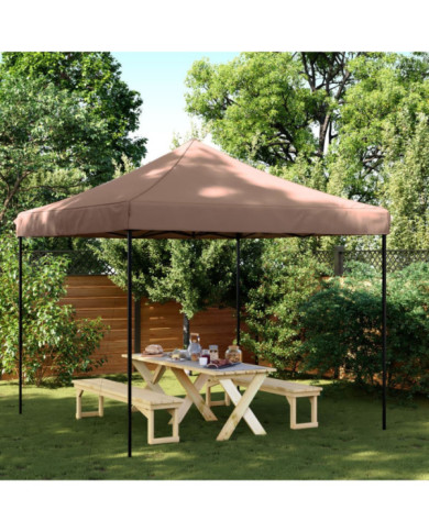Tente de réception pliable escamotable marron 292x292x315 cm | Mobilier & Déco