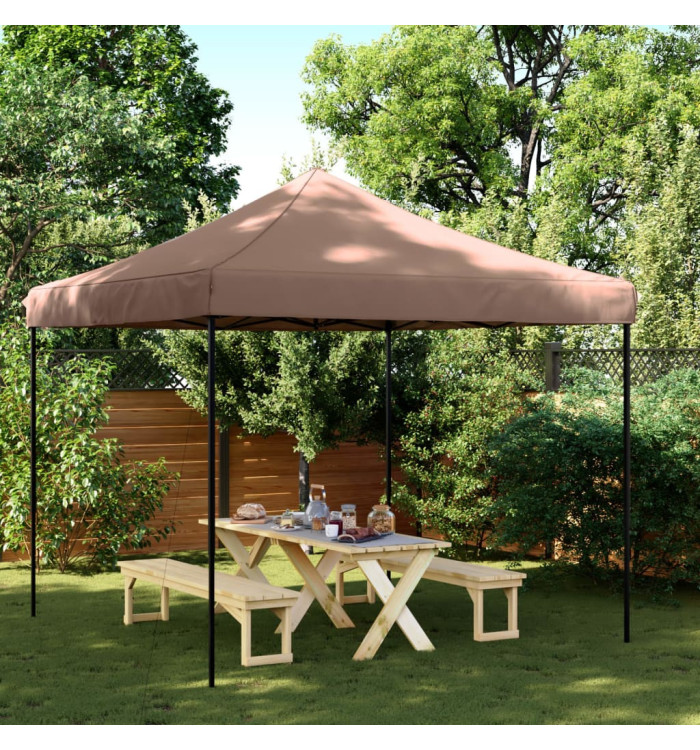 Tente de réception pliable escamotable marron 292x292x315 cm | Mobilier & Déco