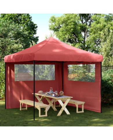 Tente de réception pliable escamotable avec 2 parois latérales | Mobilier & Déco