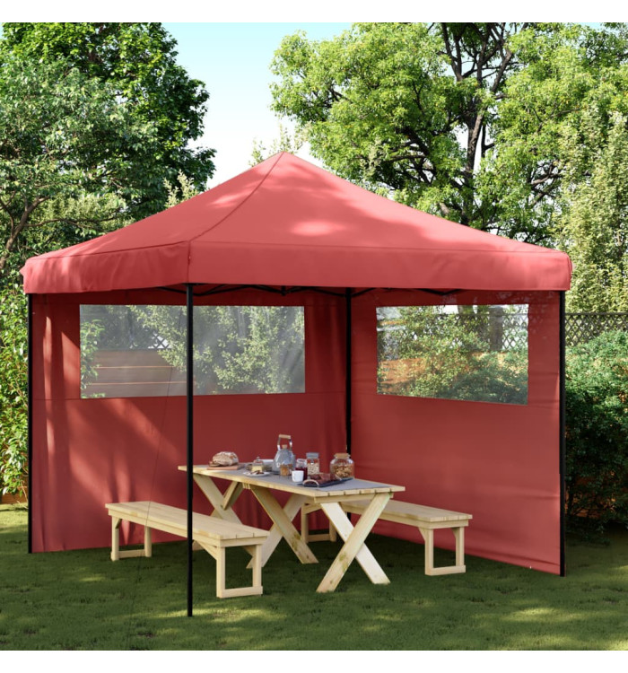Tente de réception pliable escamotable avec 2 parois latérales | Mobilier & Déco