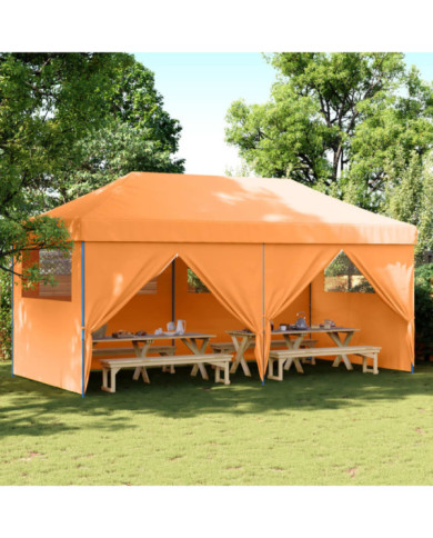Tente de réception pliable escamotable avec 4 parois latérales | Mobilier & Déco