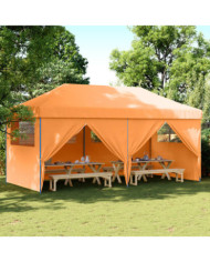 Tente de réception pliable escamotable avec 4 parois latérales | Mobilier & Déco