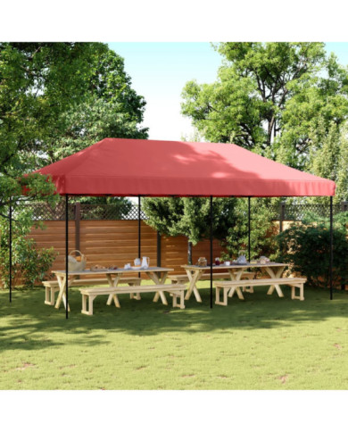Tente de réception pliable escamotable bordeaux 580x292x315 cm | Mobilier & Déco