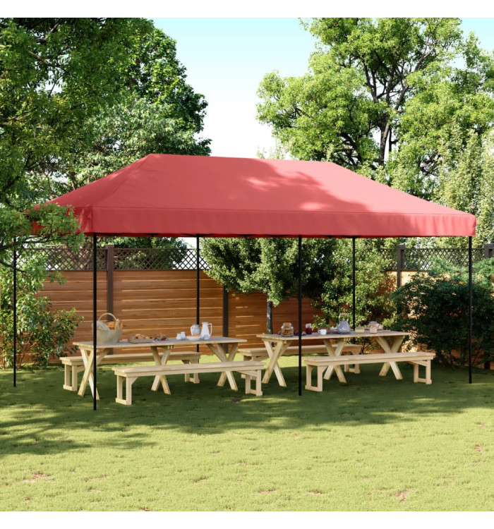 Tente de réception pliable escamotable bordeaux 580x292x315 cm | Mobilier & Déco