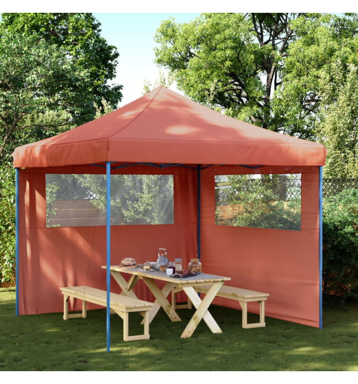 Tente de réception pliable escamotable avec 2 parois latérales | Mobilier & Déco
