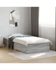 Cadre de lit avec tiroirs sans matelas sonoma gris 75x190 cm | Mobilier & Déco