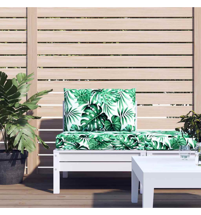 Coussins de palette lot de 2 motif de feuilles tissu | Mobilier & Déco